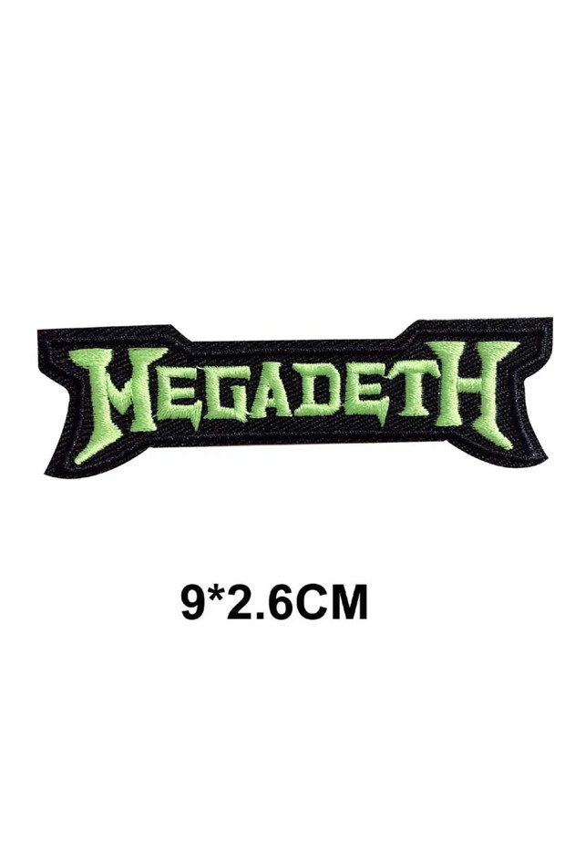 21-LX06 5PCS/ Text Clothing Stickers Fabric Applique Embroidery Iron On Patches,Punk Rock Music Band