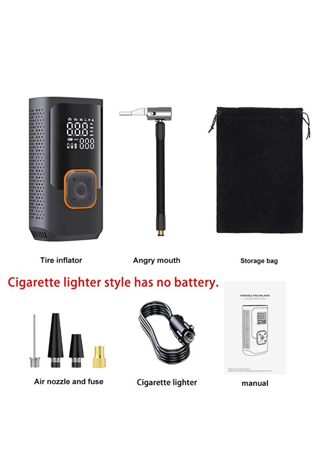Wire Air Pump YIJU Car Tire Inflator Air Compressor 150PSI Portable Electric Air Pump For Motorcycl