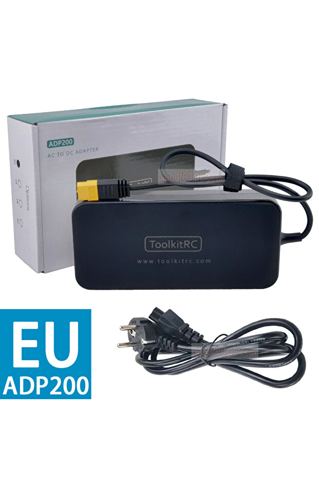 محول طاقة EU ADP200 ToolkitRC ADP200 بقوة 200 واط و4 أمبير، مصدر طاقة تيار مستمر 19.5 فولت 10.3 أمبير مع مخرج XT60 مناسب لـ