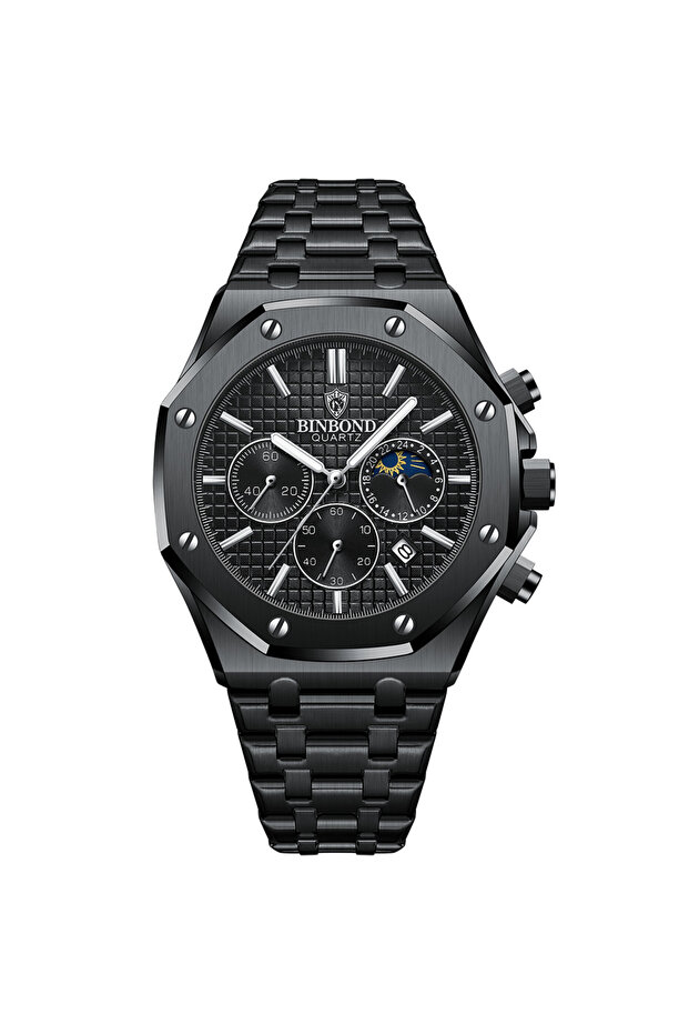 1 BINBOND Luxury Quartz Wristwatches Luminous Waterproof Auto Date Chronograph Men's Watch Business