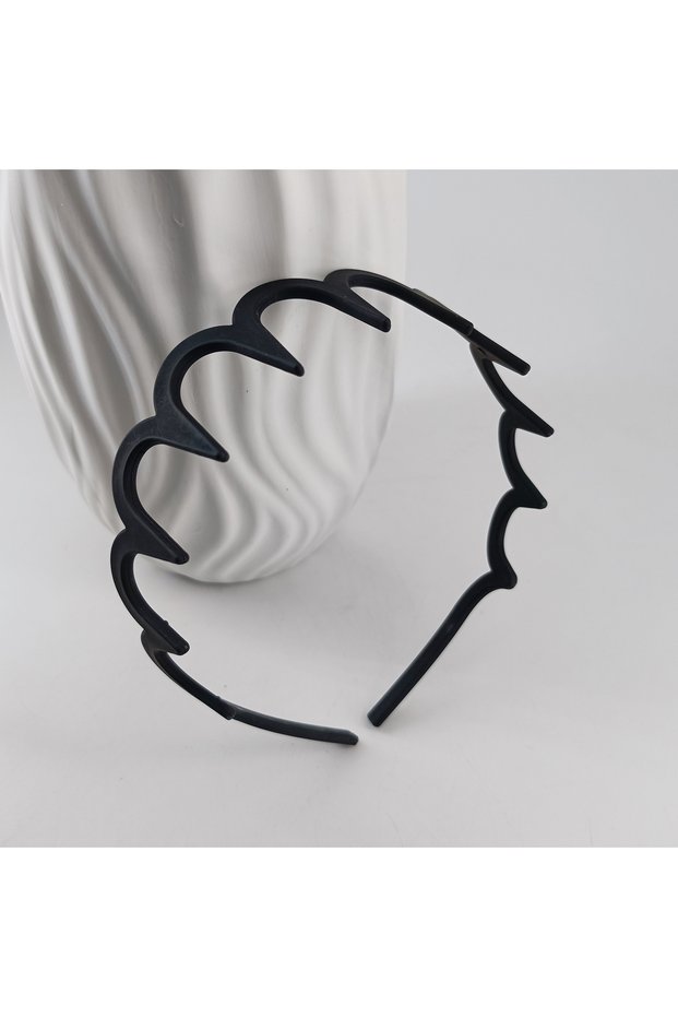 Black 02 Fashion Wave Headbands for Women Color Retro Tortoiseshell Toothed Non-slip Hair Bands Girl