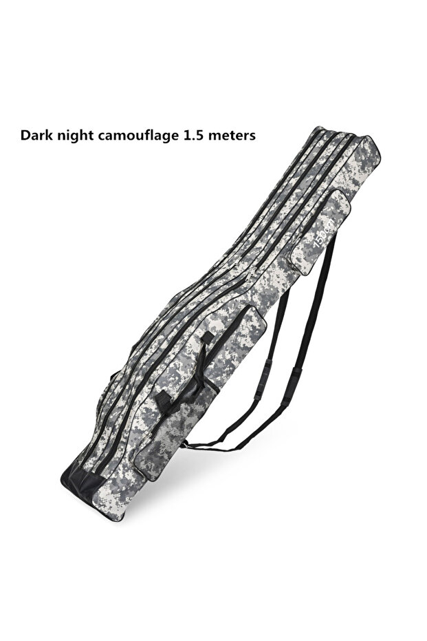 Dark Night 1.5 1.2m/1.5m Three-layer Foldable Large Belly Sea Fishing Bag, Double Shoulder Fishing R