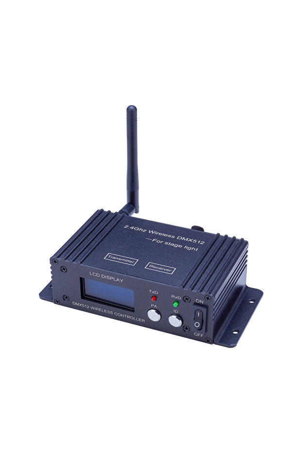 جهاز تحكم لاسلكي DMX 512 بتردد 2.4 جيجا هرتز وشاشة LCD أوروبية، مزود بشاشة LCD وخاصية ضبط الطاقة.