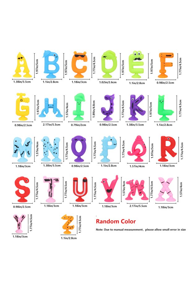26pcs Numbers Letters Suction Cup Toys For Kids, Sensory Sucker Toys, Bath Toys For Toddlers, Educat