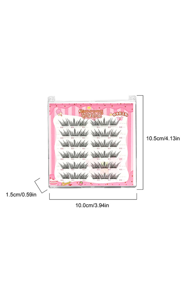 C 6ROWS-LLM-103 No-Glue Self-Adhesive Eyelashes Ultra-Thin Sheet Series Zero Touch Feeling Lash Clus