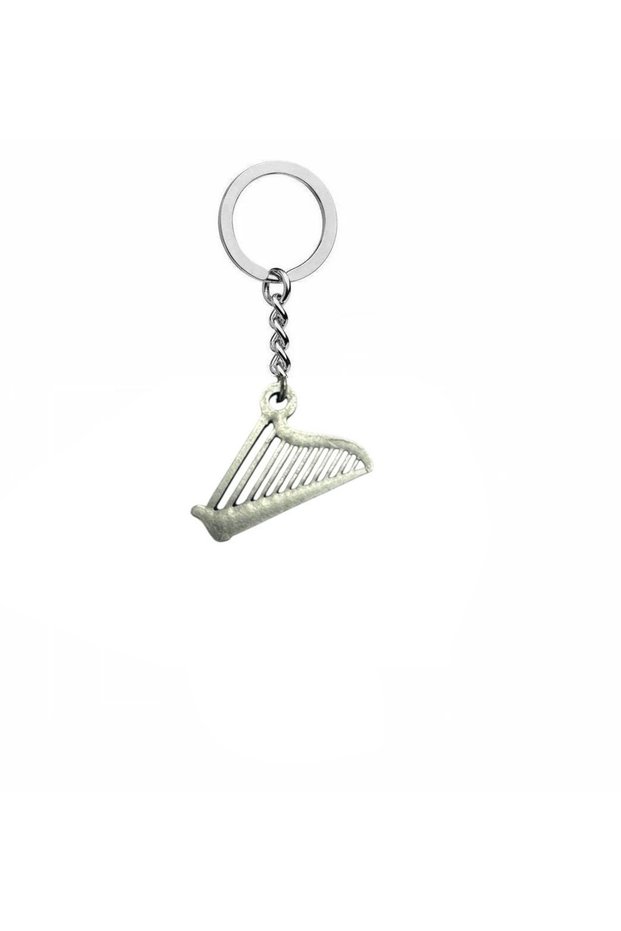 Harp Musical Instrument Keychain – Artistic Unisex Music Accessory