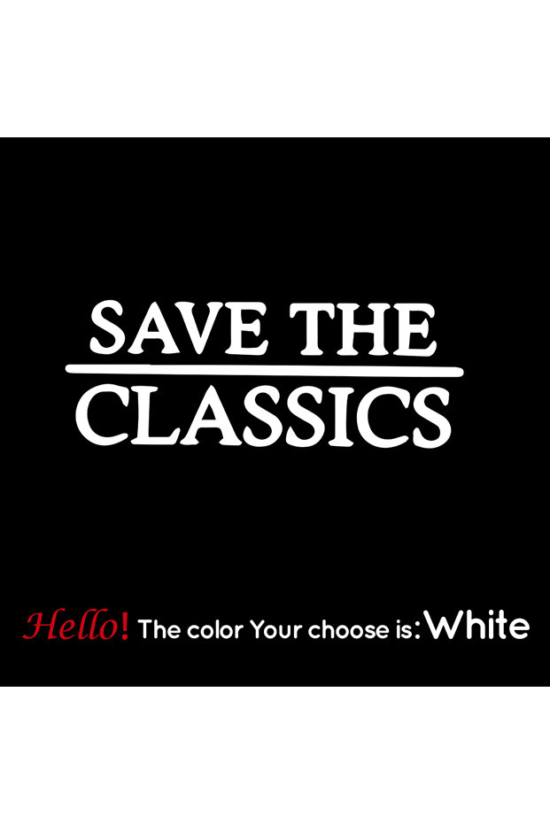 M 12cmX4cm White Creative Save The Classics Stickers Ussr Fashion Vinyl Car Decorative Accessories B