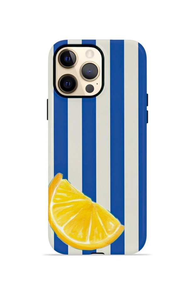 iPhone 12 Pro Max Vorian Dual Layer Case Lemon Coast Stripe