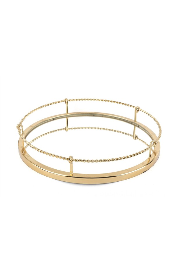 Mirrored Tray Gold Burma 36X6 cm 113084