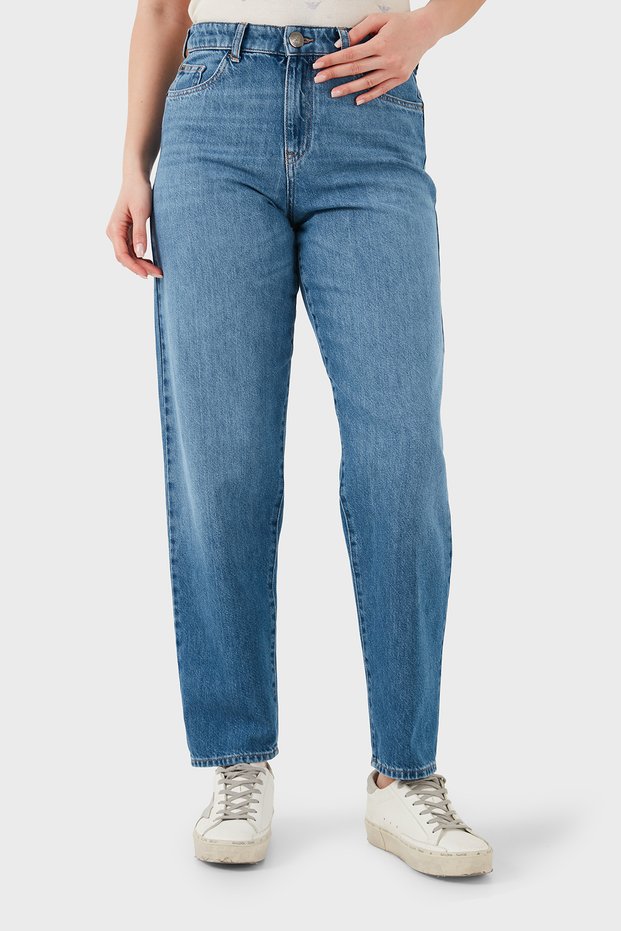 Cotton Regular Fit High Waist Jeans Jeans Pants Ew001502 Af22225 Mb003