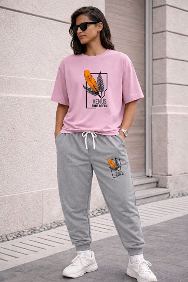 Sweat Suit Thsort Sweat Suit Venus Feather Printed