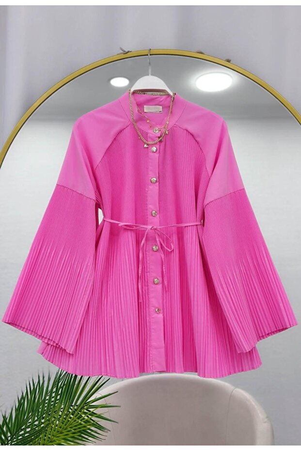 Women's Pleated Detailed Shirt -0450