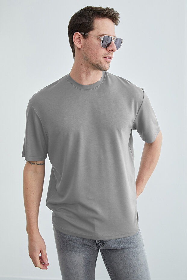basic guler rotund Tricou modal - 7