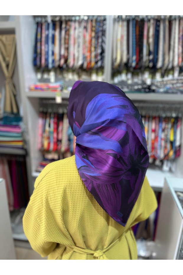 وشاح حرير تيفيل + قبعة مع هدية