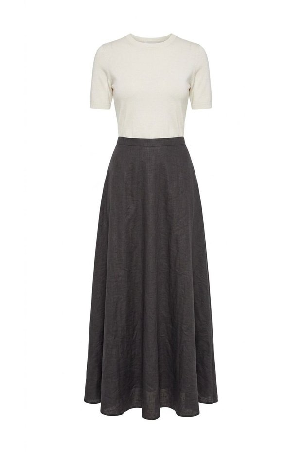 Women's High Waist A-Line Long Maxi Skirt