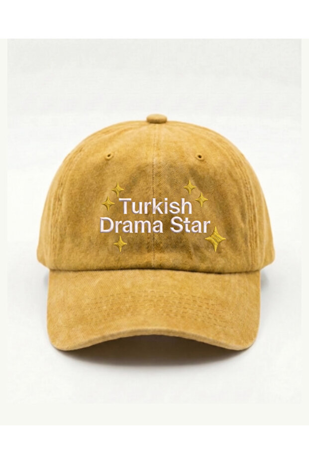 Turkish Drama Star Embroidered Printed Hat Baseball Cap / "Turkish Drama Star" Washable Baseball Cap