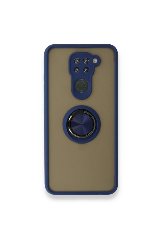 Xiaomi Redmi Note 9 Case with Camera Protection, Ring Holder, Magnetic Stand, Frosted Back Cover