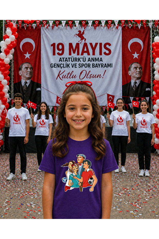 19 May Atatürk Youth Day T-Shirt 100% Cotton Oversize Unisex Printed Comfortable Fit