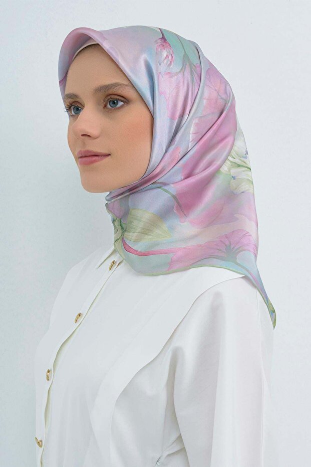 Silk Scarf 2026 Spring-Summer - 9505D-82 - Nilüfer Model - Sura