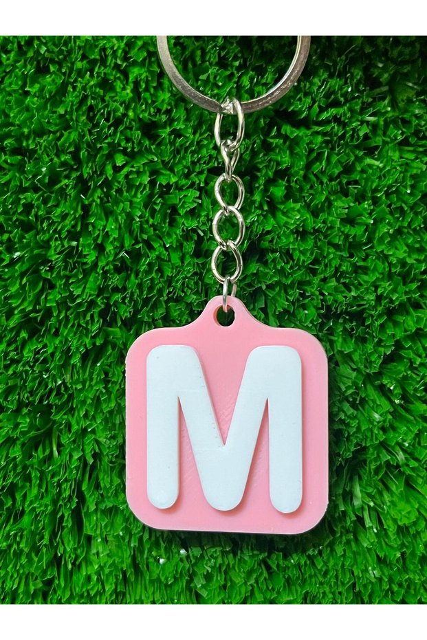 Nfc Smart Initials Keychain | One-Touch Profile & Social Media & Song Sharing