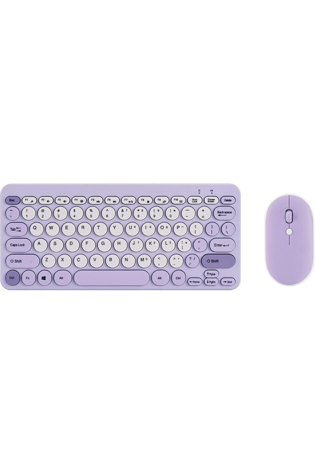 Wireless Keyboard and Mouse - Lavender - 1