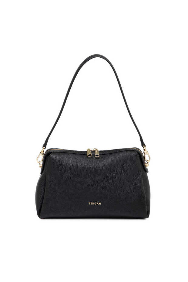Black Genuine Leather Women's Shoulder Bag - S26Y1Bc80566-A41