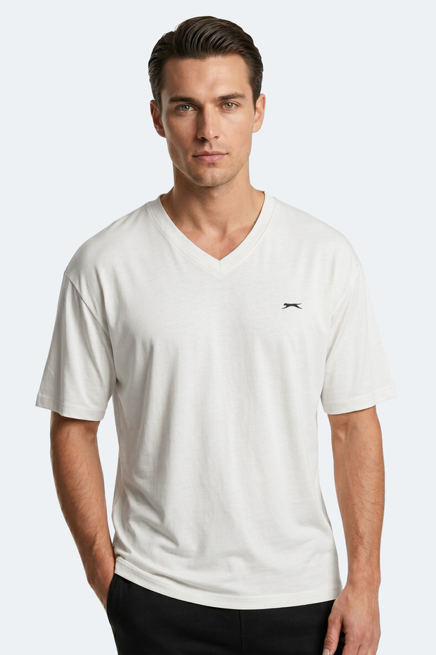 Katre Men's V-Neck White T-Shirt