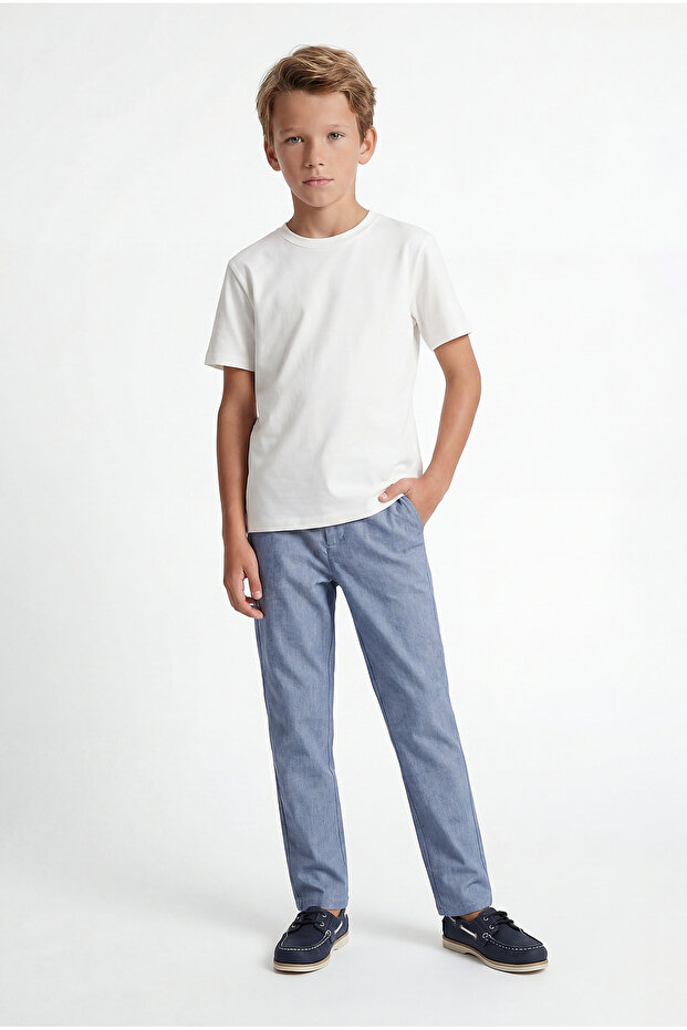 Boy's Crew Neck Basic T-Shirt