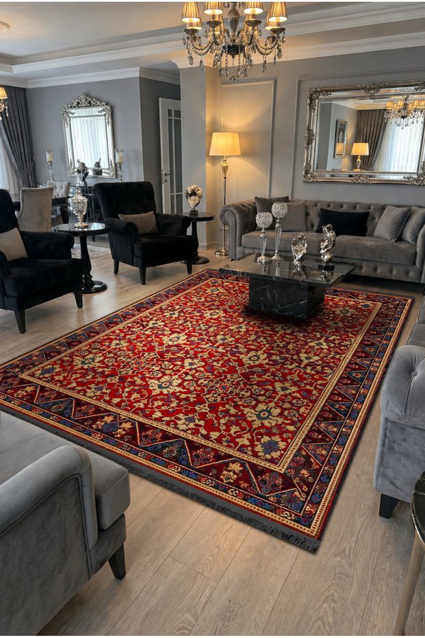 Sdt Traditional Patterned Modern Woven Base Decorative Carpet Sdt1203