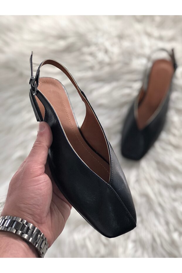 Feby Black 1 cm Daily Ballet Flats