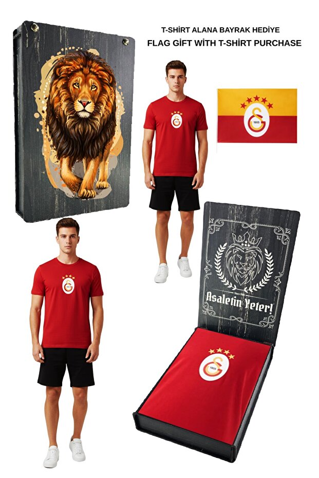 Original Licensed Emblem T-Shirt with Flag and Uv Box Gift