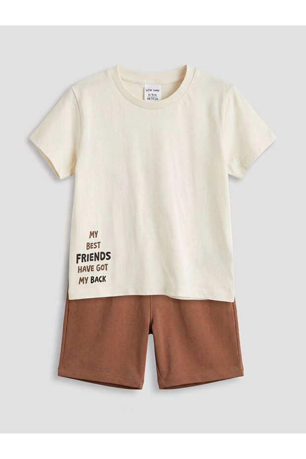 Lcw Baby Printed Baby Boy Shorts Set