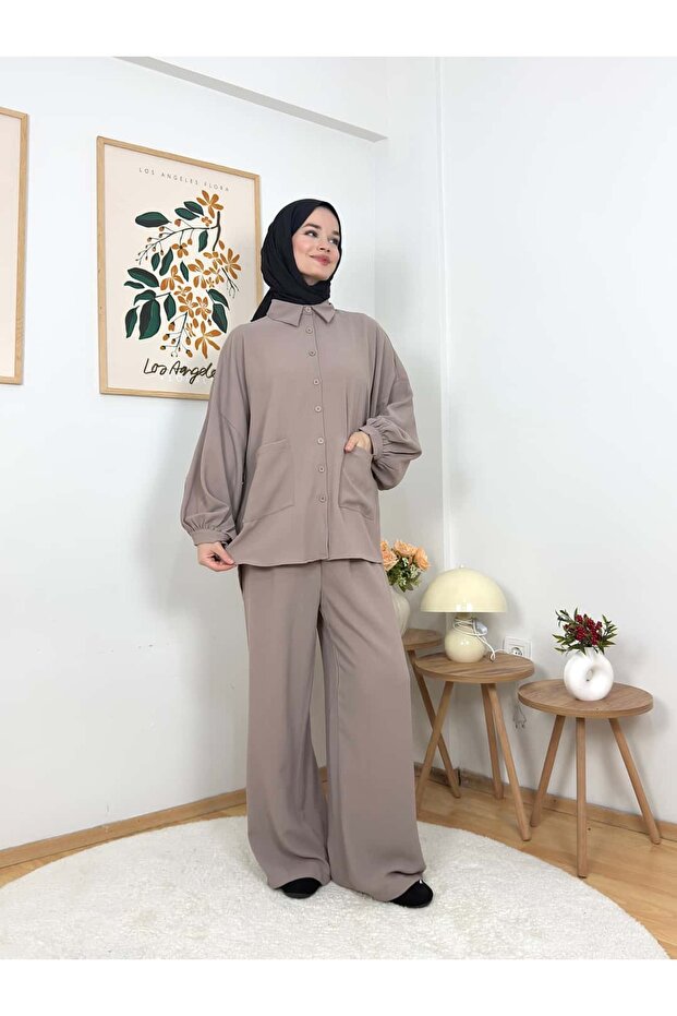 طقم قميص ميريلفا مع بنطلون