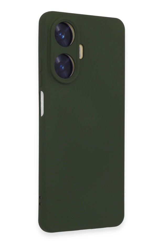Ilkeshop New Realme C55 Case Nano Inside Velvet Silicone - (134414) Dark Green
