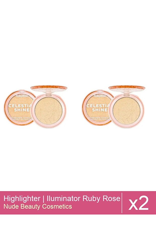 Set 2x Highlighter | Iluminator Ruby Rose - Celestial Shine 02 Prism Light - 1