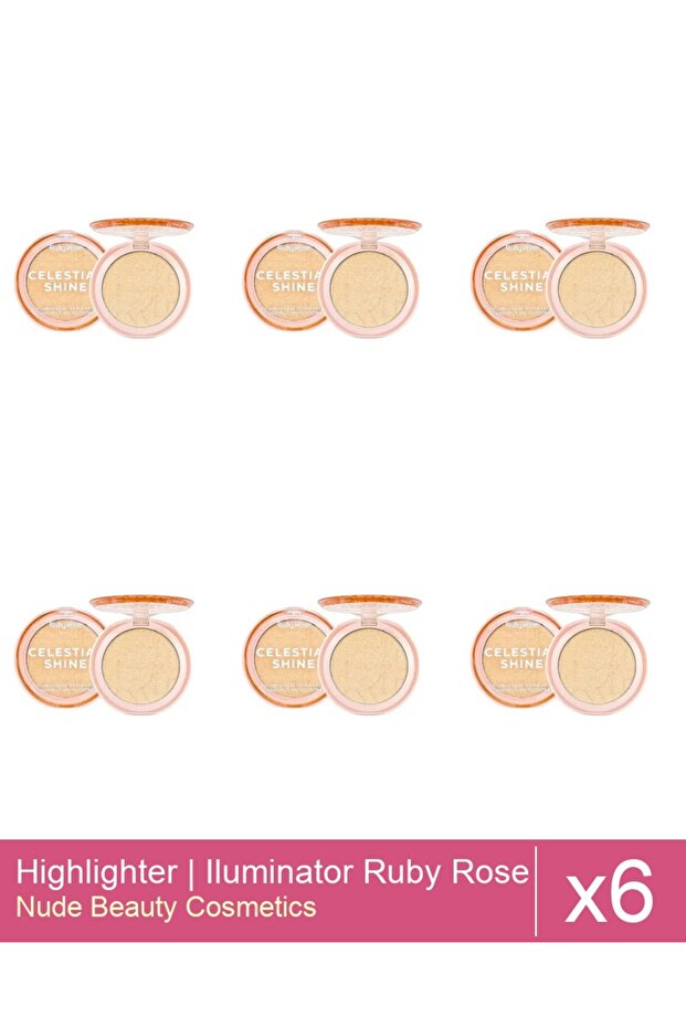 Set 6x Highlighter | Iluminator Ruby Rose - Celestial Shine 02 Prism Light - 1