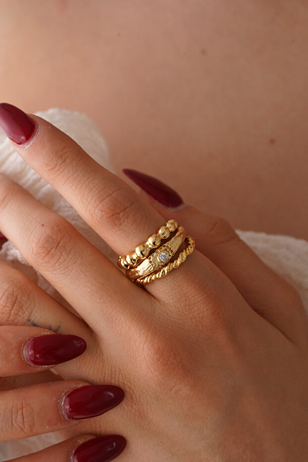 Compatible Multi-Stone Elegant Ring Set - 2