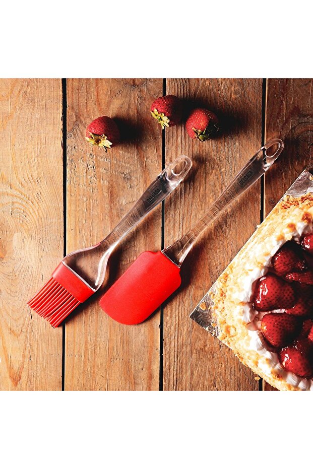 DC2077 Silicon Spatula and Basting Brush | Easy to Clean Food Brush for Baking & BBQ | Heat Resistant Grill Brush