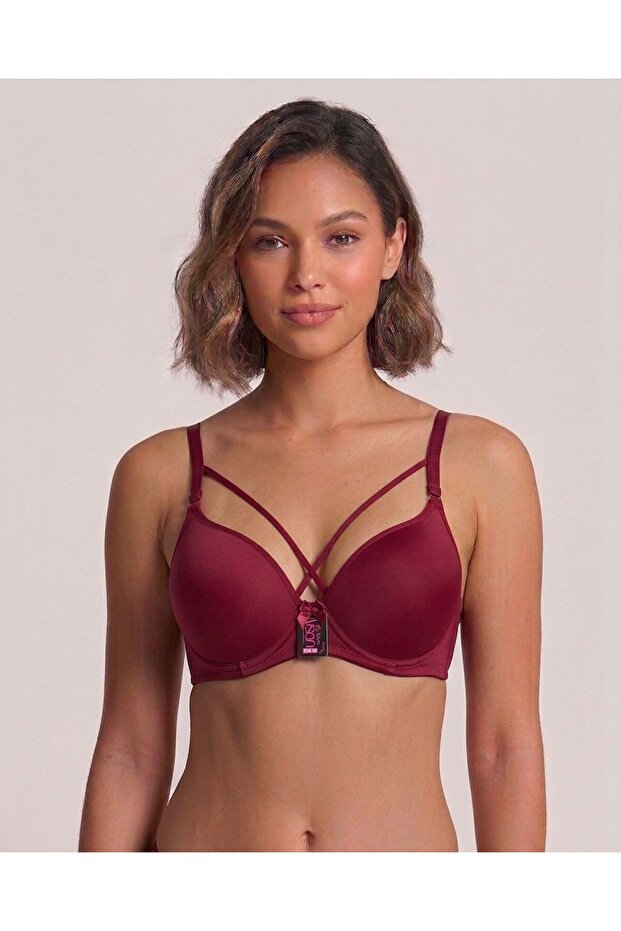 Strappy Cross-Strap Underwire Bra with Rope Detail and Padded Underwire