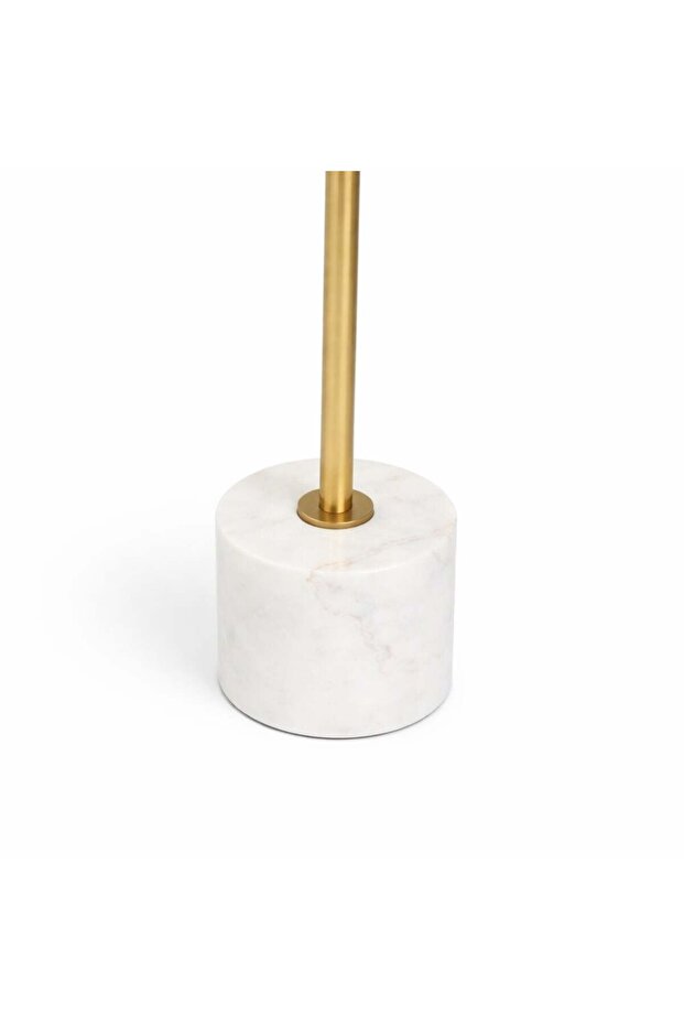 Stylish Side Table with Round Marble Surface - 5