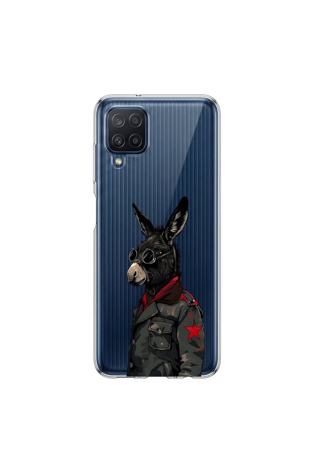Cool Animal 1 Design Transparent Case Compatible with Samsung Galaxy M12