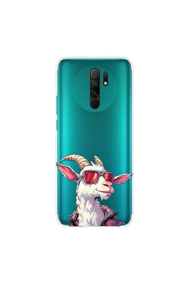 حافظة شفافة متوافقة مع Redmi 9 بتصميم Cool Animal 5