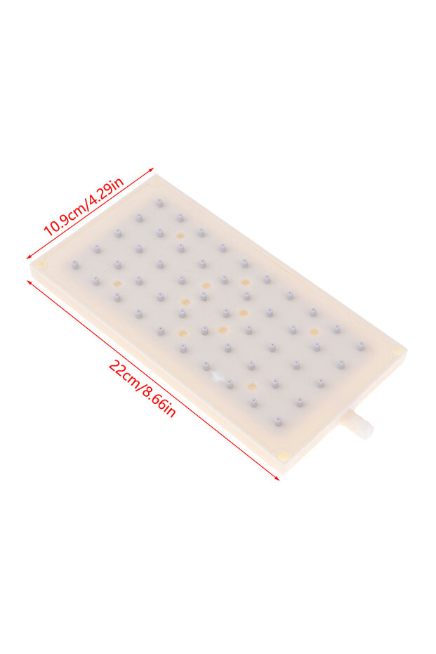 White ●ABS 22X10.9cm Rectangular Shower 10mm Intubation Type Interface Shower Head 5 * 10 Hole Top S