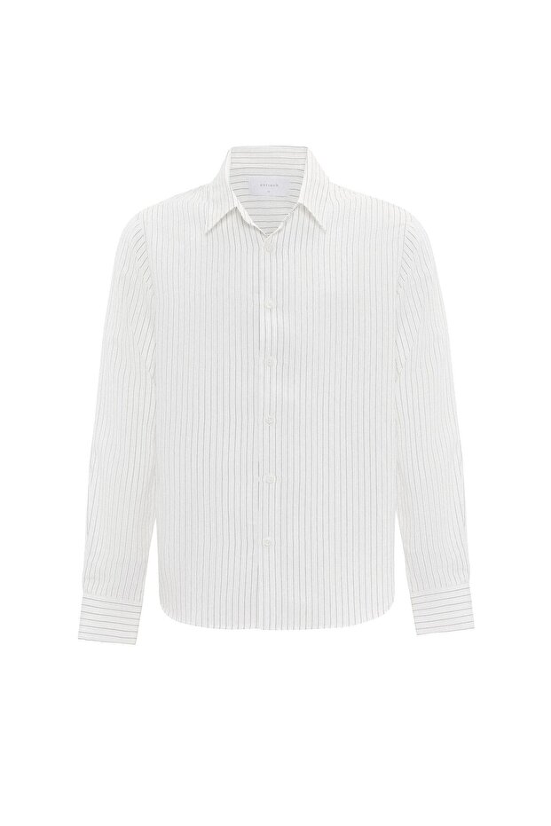 Modal fabric relaxed fit striped men's shirt
