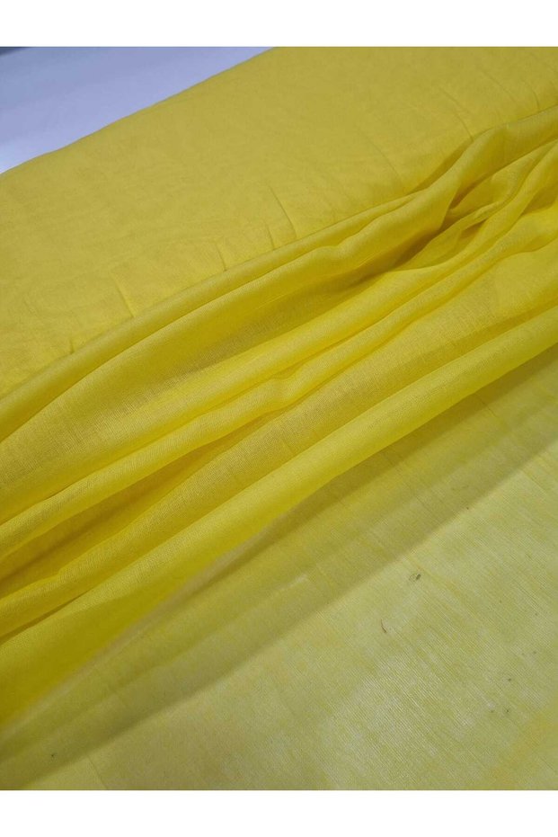 100% Cotton Muslin Fabric for Scarves, Shawls, Dough Covers, Etc. Suitable for Work (Yellow 1 m)