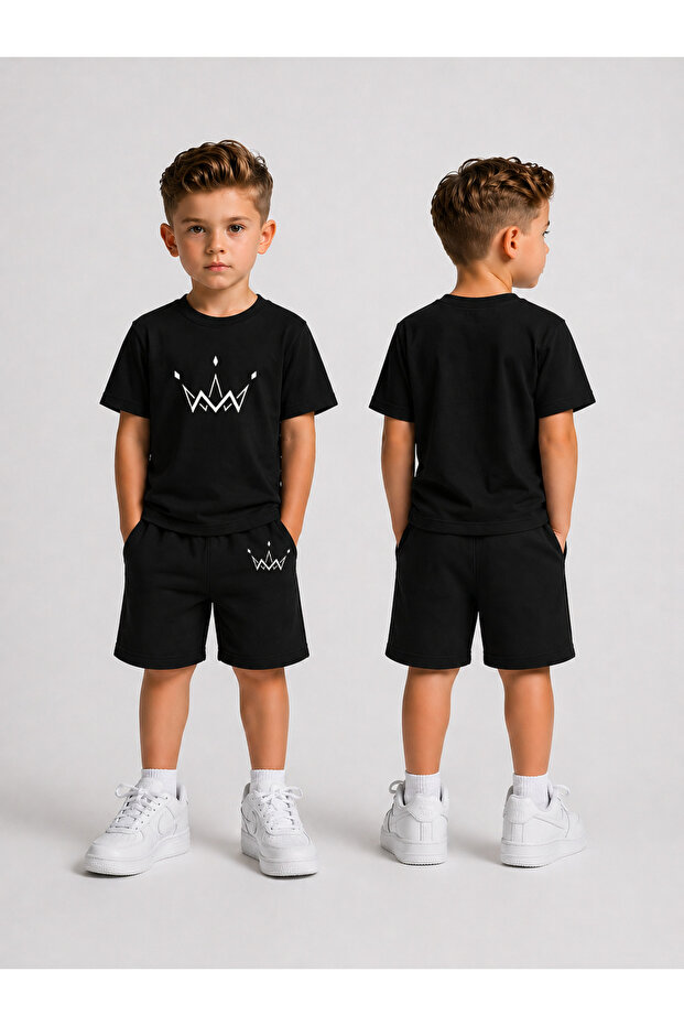 Children's T-Shirt and Shorts Set Printed Cotton Summer Combination