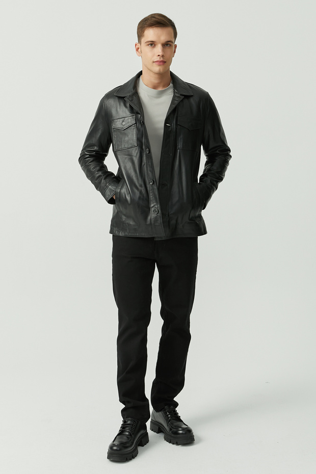 Regular Leather Coat - 8