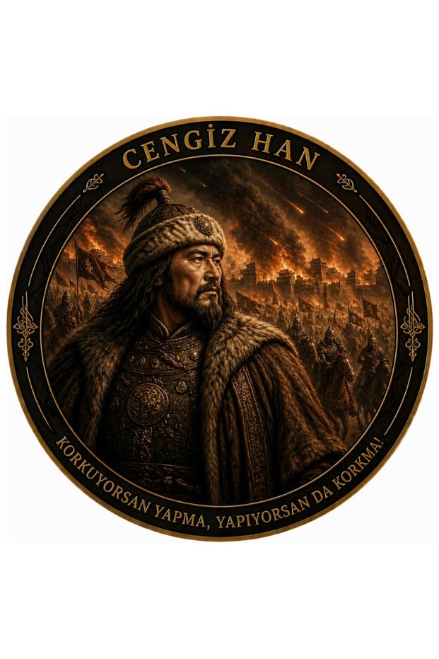 Genghis Khan Velcro Patch - if You'Re Afraid, Don'T Do It, but if You Do, Don'T Be Afraid Patch (9.5 cm)