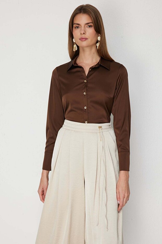 Polo Collar Shirt with Pen Detail