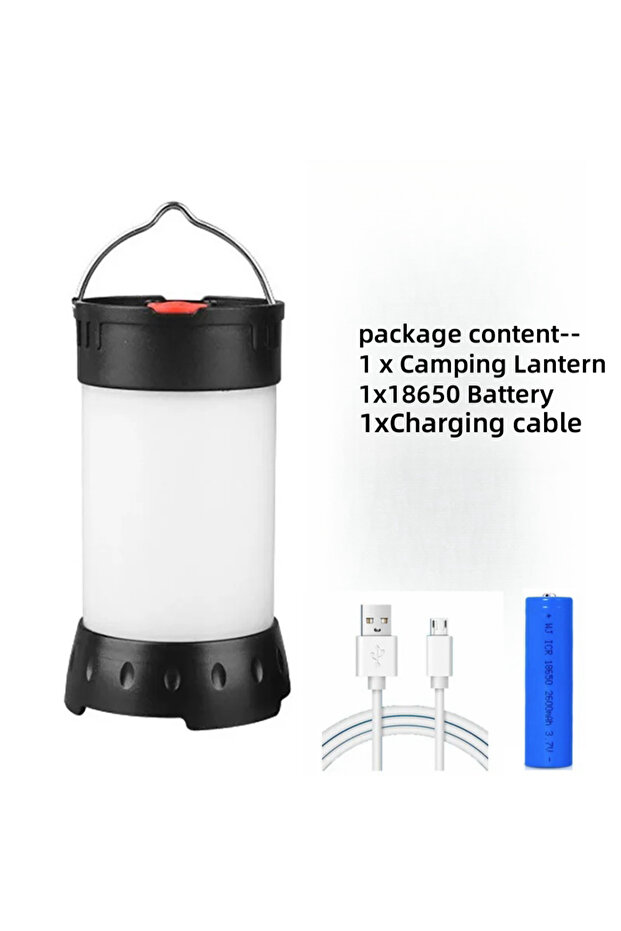 black With battery Magnetic Portable White Red Camping Lantern 5 Level Brightness Hanging Tent usb r
